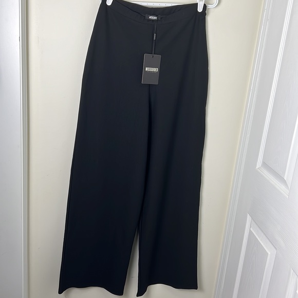 Missquided High Waisted Wide Leg Trouser Pants Size 10 - Picture 11 of 13